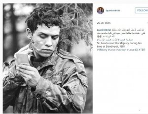 صورة..الملكة رانيا تعترف بعشقها لشاب عشريني وسيم