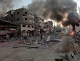 الاحتلال يحرق المنازل في محيط مستشفى الشفاء