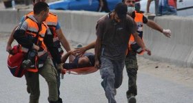 129 مصاباً فلسطينياً نتيجة المواجهات مع ...