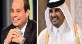 أمير قطر لأول مرة في مصر ...