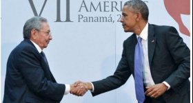 بدء اجتماع كاسترو وأوباما في بنما