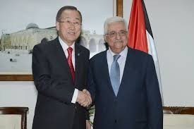 الرئيس عباس يلتقي بان كي مون