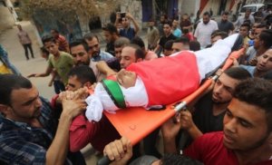 جماهير غزة تشيع الشهيد الطفل أحمد أبو حبل