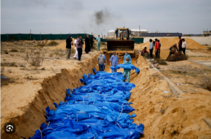ضمن دعوى جنوب أفريقيا.. الأورومتوسطي يقدم مذكرة ترصد أبرز المقابر الجماعية في غزة